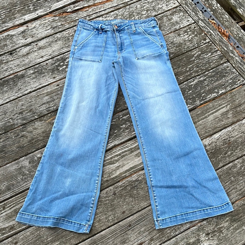 American Eagle A-line wide leg super stretch flare 14 R